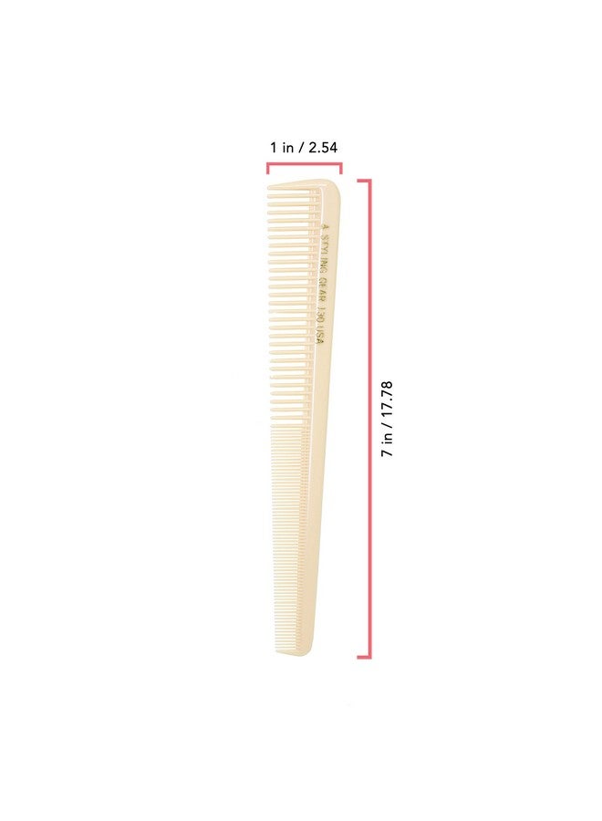 Tyling Gear 130 Barber Cutting Combs Tapered Hair Combs Stylist All Purpose Rounded Teeth Smooth Surface Men’S And Women’S 6 Pcs.