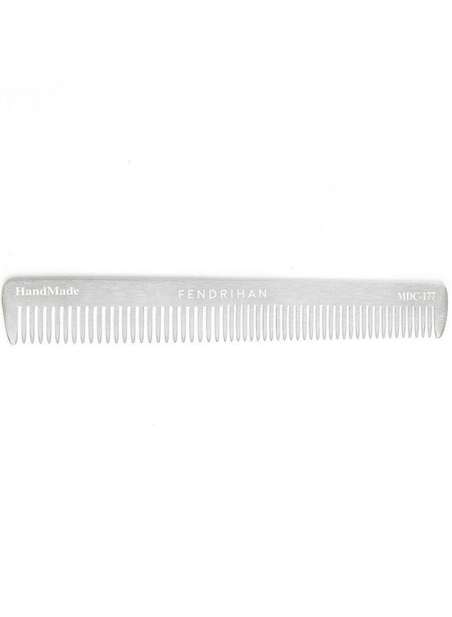 Endrihan Sturdy Metal Double Tooth Barber Grooming And Dressing Comb (6.8 Inches)