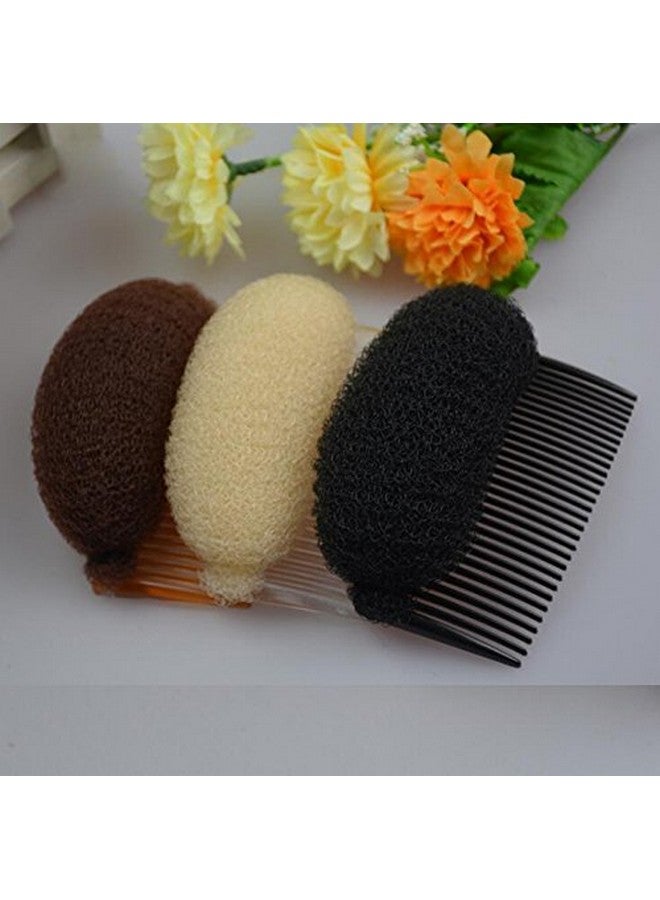 2Pcs 23 Teeth Hair Fringe Volume Bump Up Inserts Toolshair Pin Hair Styling Clip Hair Charming Insert Do Beehive Tool Maker Hair Comb Hair Style Accessories (Brown)