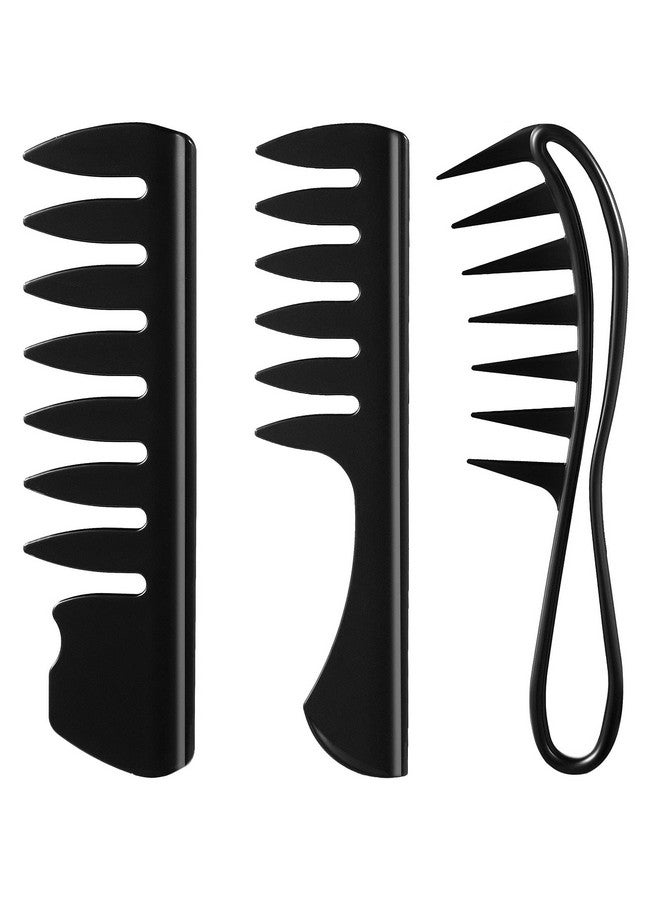 3 Pieces Styling Comb Sets Black Wide Tooth Comb Teasing Wet Comb Detangling Shampoo Comb Shaping And Teasing Wet Hair Comb For Men Women Hair Styling Hair Salons Most Hairstyles