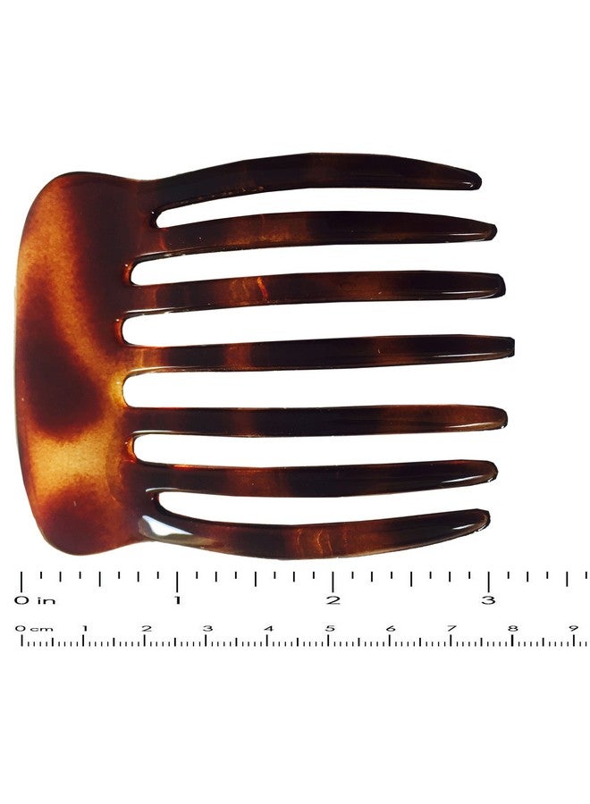 French Fingers Seven Teeth Large 2 Pieces Celluloid Acetate Tortoise Shell Hair Side Hair Combs