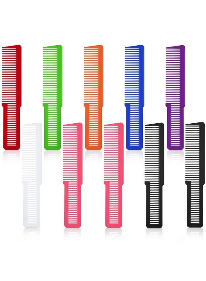 10 Pieces Hair Cutting Comb Fine Tooth Styling Comb Barber Styling Hair Comb Clipper Cutting Comb For Home Salon Barber (Eyecatching Colors)