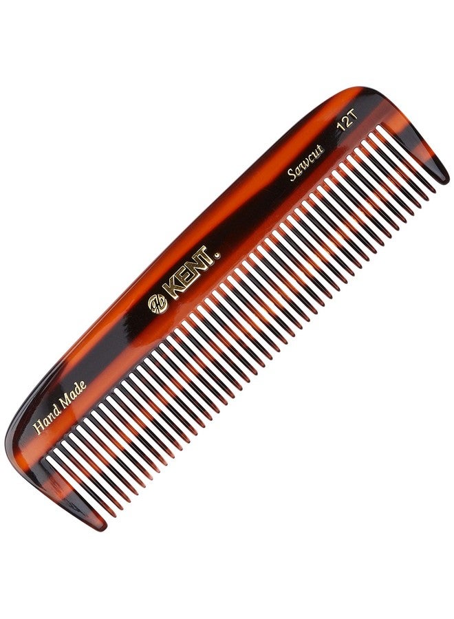 12T All Coarse Hair Detangling Comb Wide Teeth Pocket Comb For Thick Curly Wavy Hair. Hair Detangler Comb For Grooming Styling Hair Beard And Mustache. Sawcut Hand Polished. Handmade In England