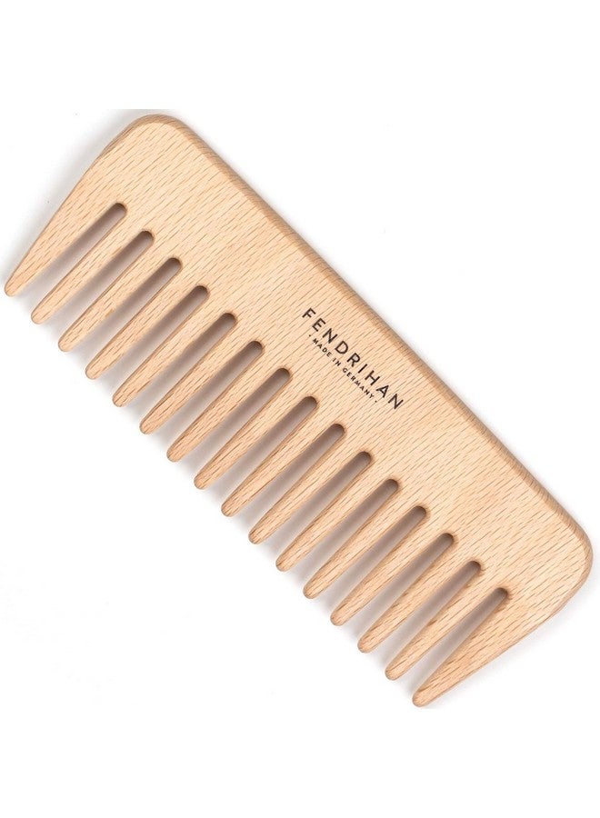 Beech Wood Styling Comb With Wide Teeth 5.3