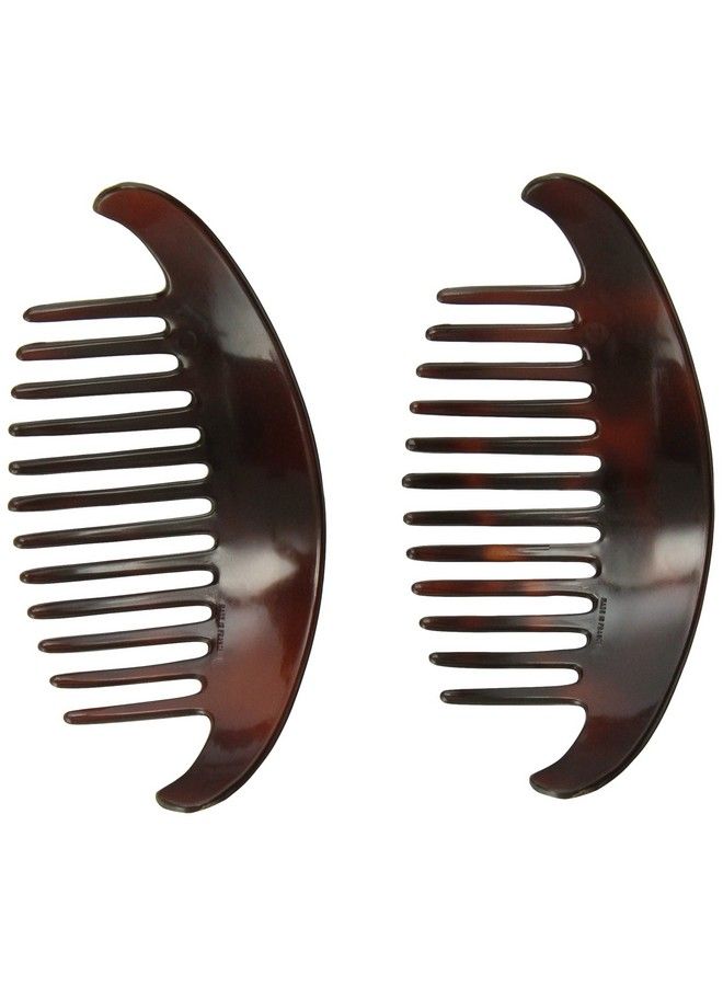 Large Interlocking Comb Pony Tortoise Shell Pair