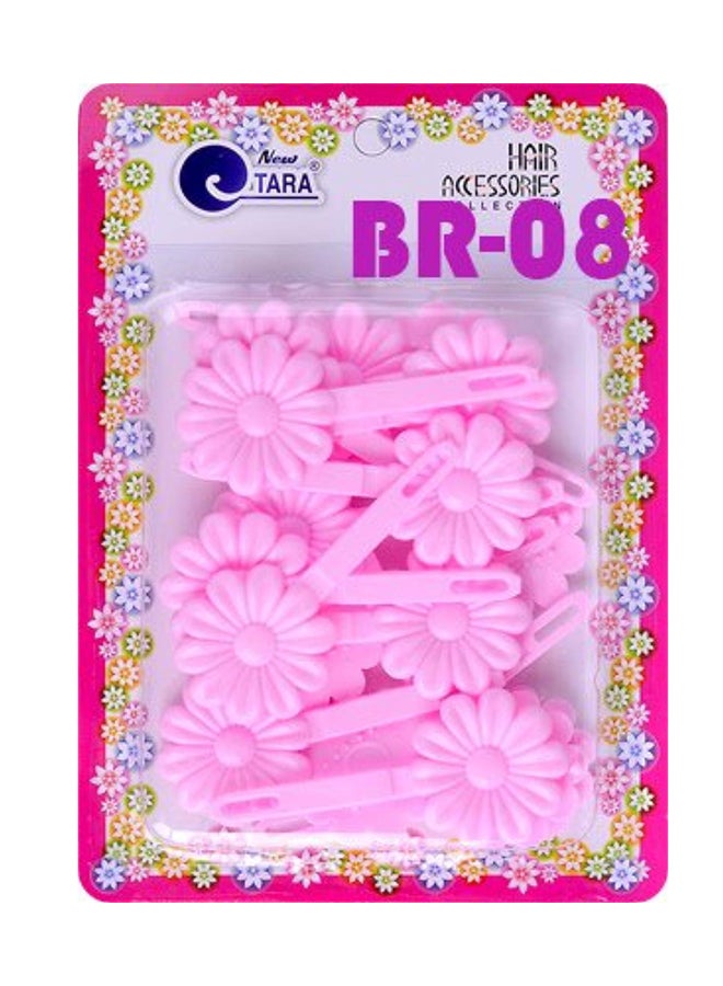 Plastic Hair Barrettes Pink