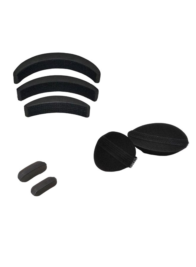 7-Piece Hair Puff Volumizer Set Black