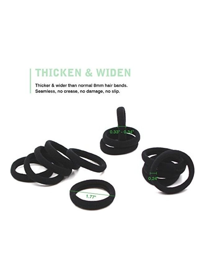 100-Piece Hair Ties Rubber Bands Black
