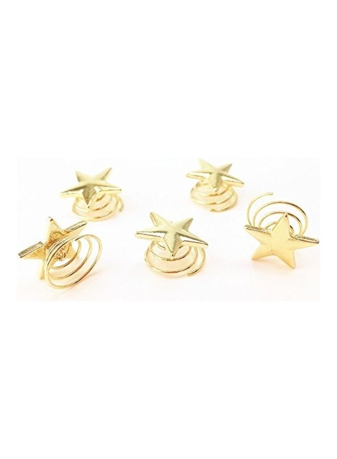 10-Piece Headwear Edge Clip Clamps Gold