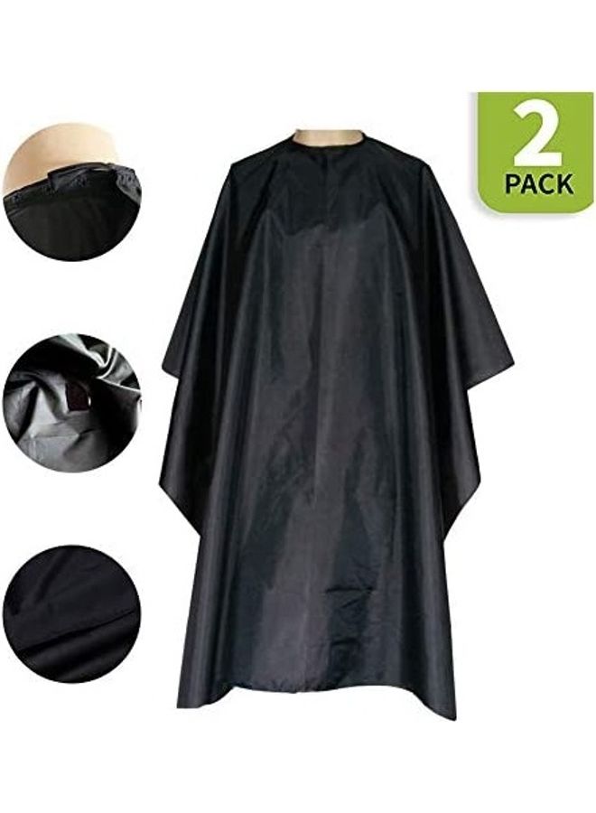 Professional Barber Cape Salon Cape With Snap Closure For Hair Cutting Black