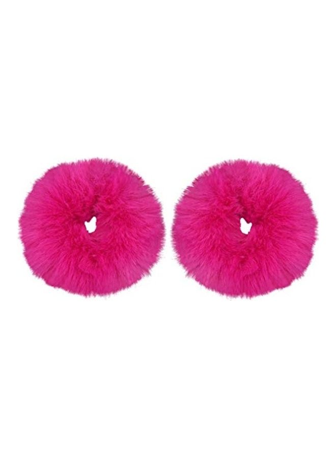 2-Piece Hair Scrunchies Set Pink