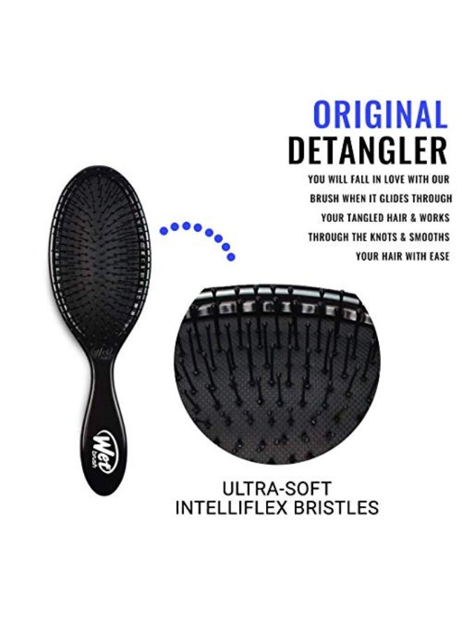 Original Detangler - Black - Exclusive Ultra-Soft Intelliflex Bristles - Glide Through Tangles With Ease For All Hair Types - For Women, Men, Wet And Dry Hair