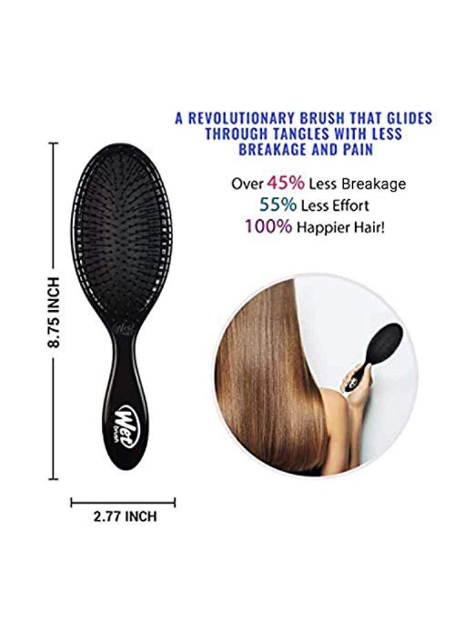 Original Detangler - Black - Exclusive Ultra-Soft Intelliflex Bristles - Glide Through Tangles With Ease For All Hair Types - For Women, Men, Wet And Dry Hair