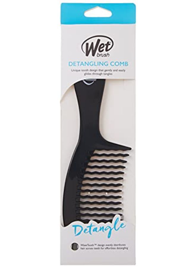 Original Detangler Wave Tooth Design Hair Brush With Ultra Soft Intelliflex Bristles, Travel Hair Detangling Comb For All Hair Types And Less Breakage (Black)