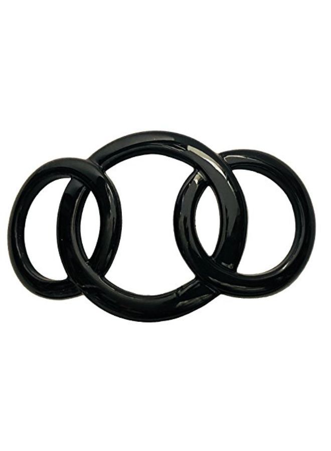 French Triple Ringed Black Hair Slider Pin Thru Ponytail Holder Hair Barrette With Stick
