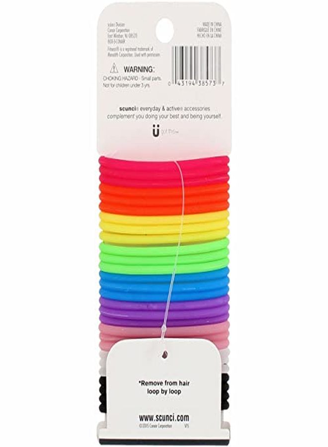 No-Slip Grip Gel Evolution Ponytailers Elastics, Assorted Colors, 28-Pieces (1-Pack)