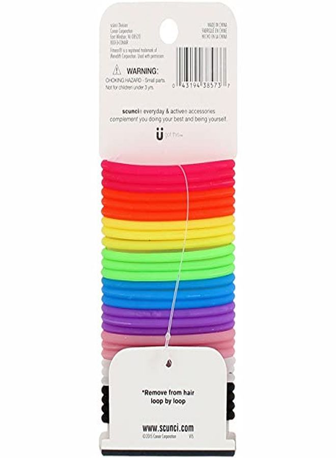 No-Slip Grip Gel Evolution Ponytailers Elastics, Assorted Colors, 28-Pieces (1-Pack)