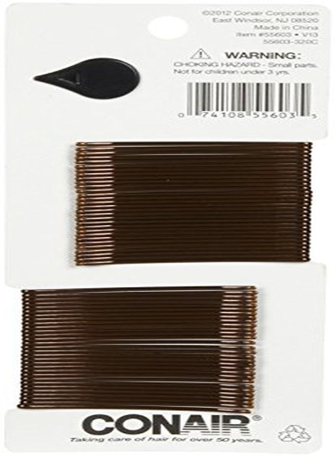 Curve Bobby Pins, Brown