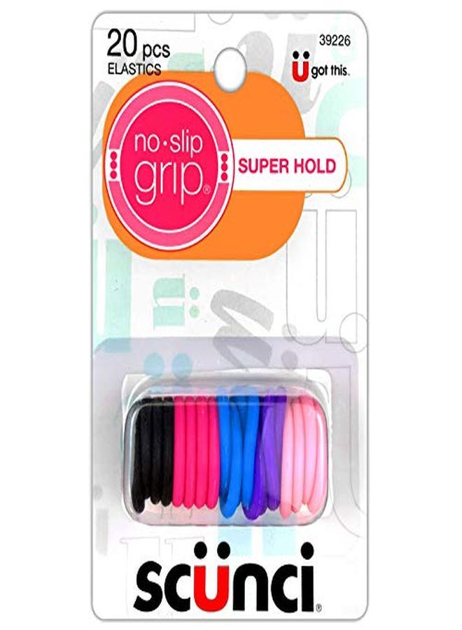 No-Slip Grip Gel Evolution Mini Ponytailers, 20-Pieces Per Pack (1-Pack)