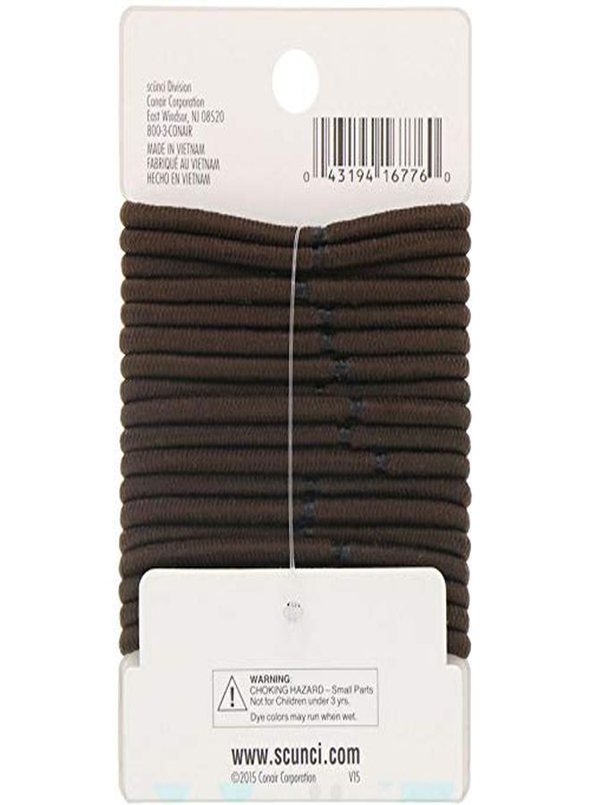 1677603L048 Brown No Damage Hair Elastics 18 Count