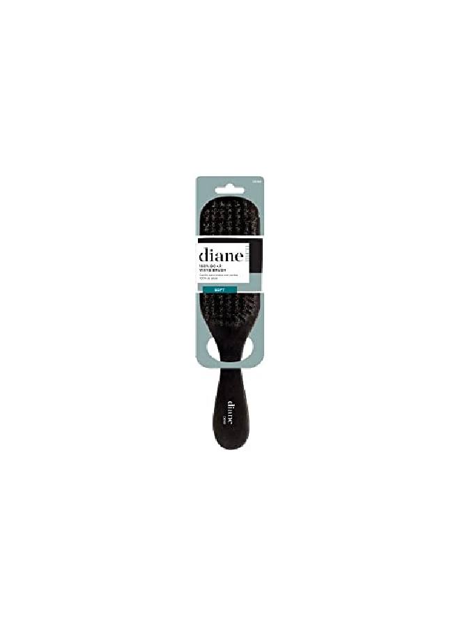 100% Soft Boar Bristle Brush For Men And Women Soft Bristles For Fine To Medium Hair Use For Smoothing, Wave Styles, Soft On Scalp, Club Handle, D8169