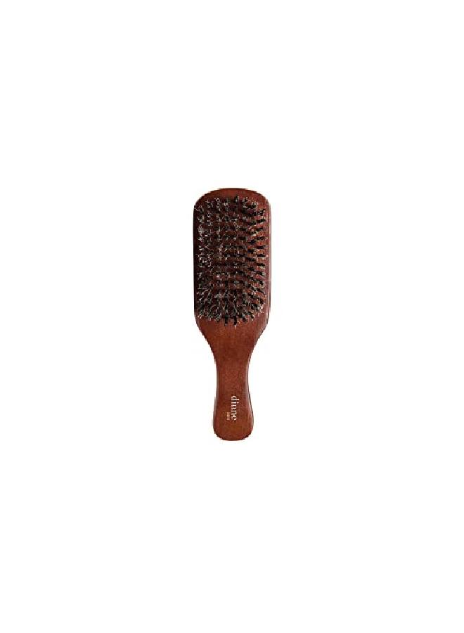 Premium Boar Bristle Brush For Men Double Sided, Medium And Firm Bristles For Thick Coarse Hair Use For Smoothing, Wave Styles, Soft On Scalp, Club Handle, D8115