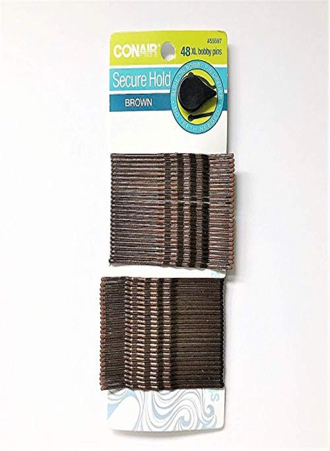 Extra Long Brown Bobby Pins 48 Piece