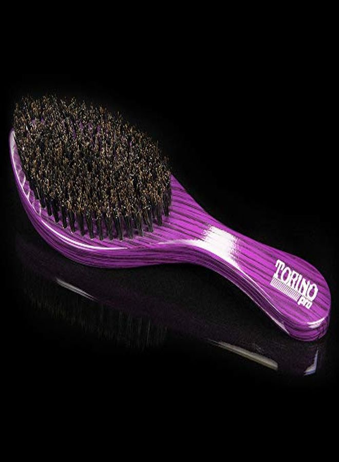 Ing Medium Hard Curve 360 Waves Brush Made With Reinforced Boar & Nylon Bristles A True Texture Medium Hard (360 Waves Brushes)