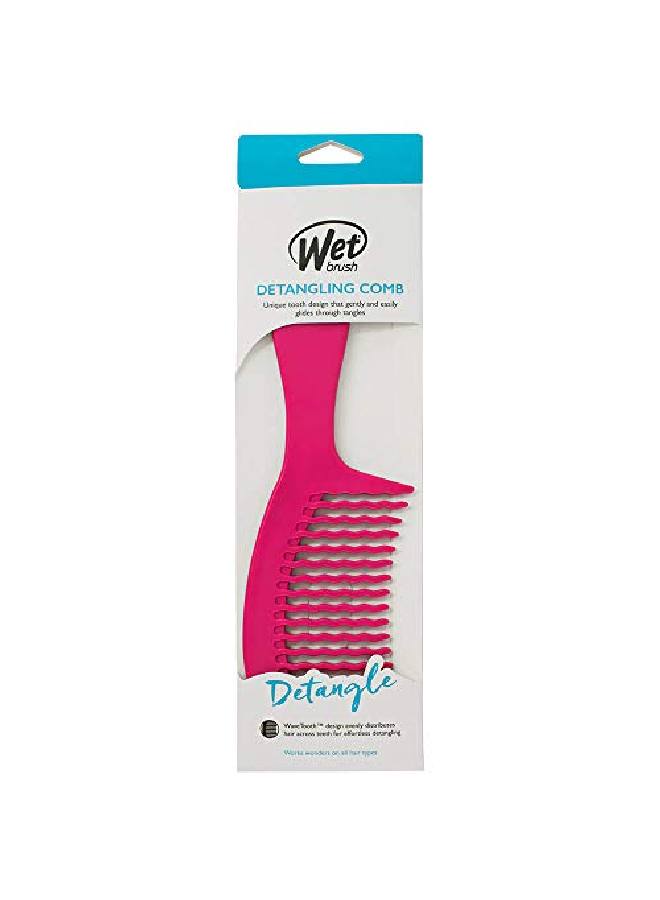 Hair Comb Detangler Wave Tooth Comb Design (Pink) Standard