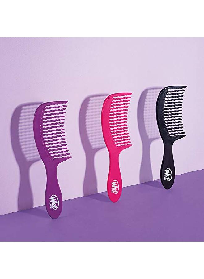 Hair Comb Detangler Wave Tooth Comb Design (Pink) Standard