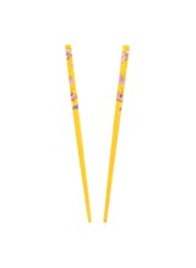 Set Of Wooden Hair Sticks With Butterflies Chopsticks Hair Pin Yellow