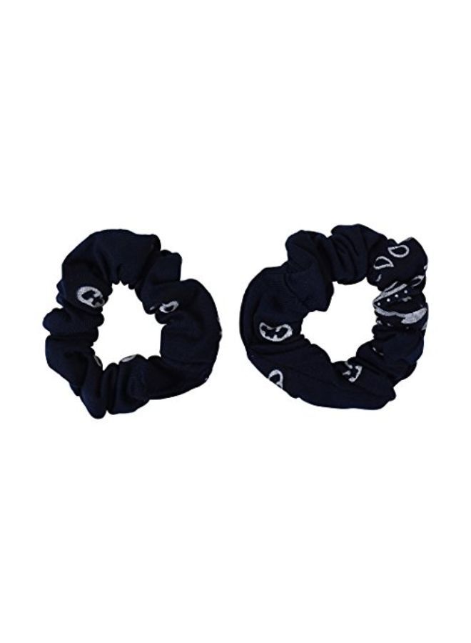 Navybandana Scrunchies Cotton Hair Bobble - Set Of 2