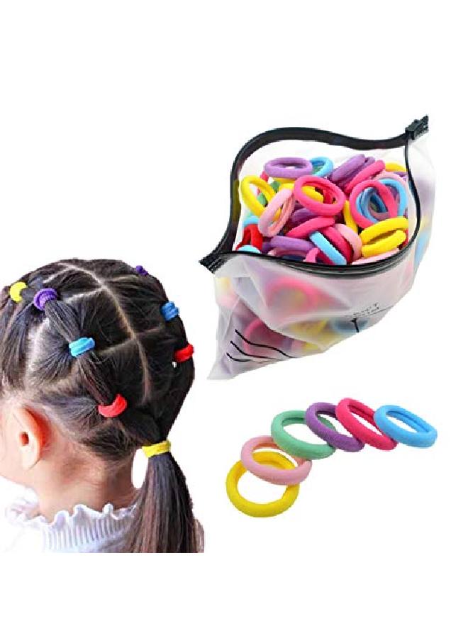 200 Pack Candy Color Girls' Elastics Hair Ties Seamless Ponytail Holder