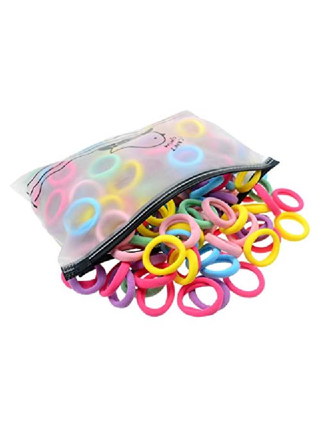 200 Pack Candy Color Girls' Elastics Hair Ties Seamless Ponytail Holder