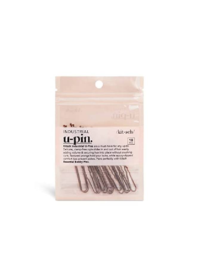 Industrial Upins Ushape Bobby Pins Brown Hair Pins For Styling Nonslip Hair Pins For Women Durable Pins For Hair U Shaped Bobby Pins For Thick & Thin Hair Pins For Buns Updos 18Pc