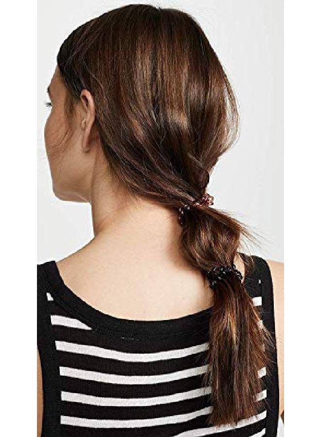 Spiral Hair Ties Coil Hair Ties Phone Cord Hair Ties Hair Coils 4 Pcs Brunette