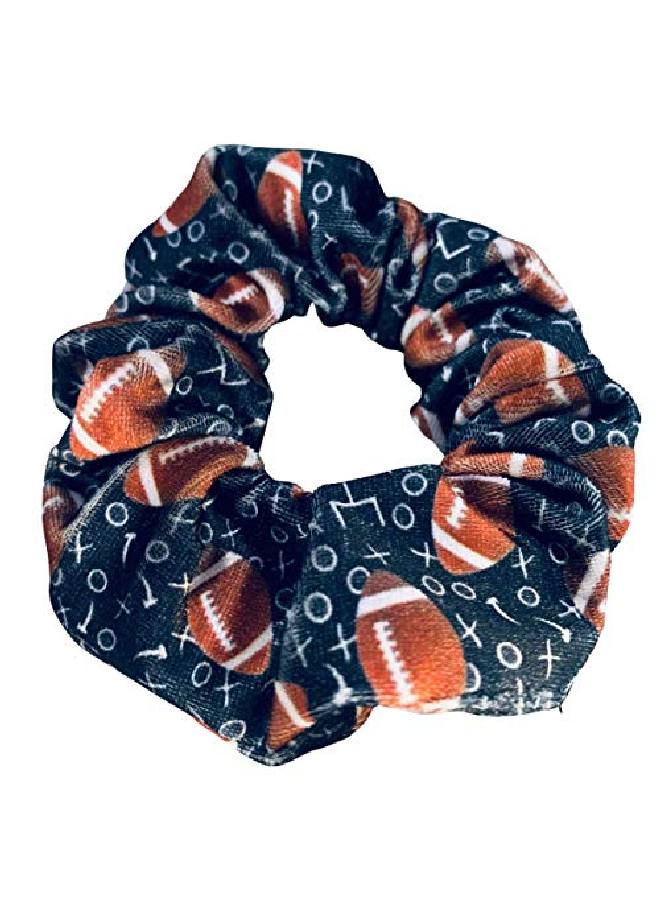 Football Hair Accessories Premium Velvet Football Scrunchie Football Gift For Women Teens And Girls