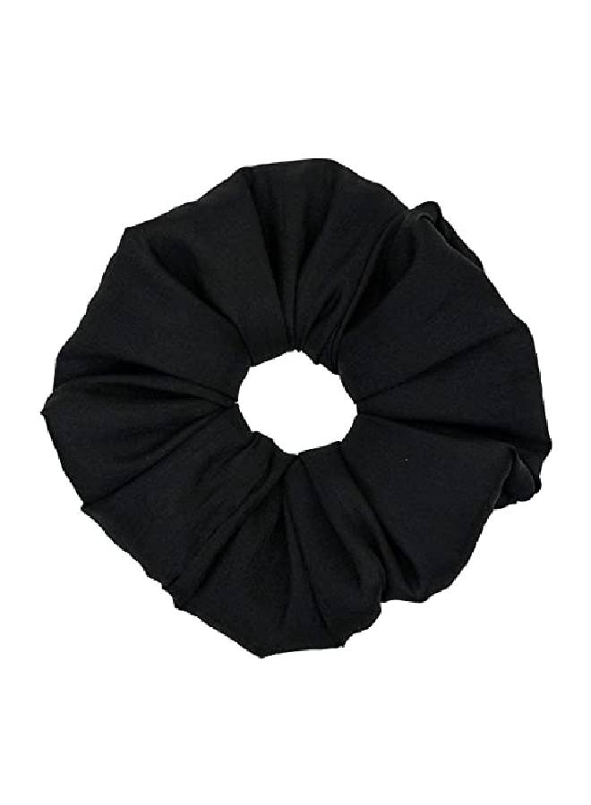 Chiffon Dinner Hair Scrunchie Elastic Hair Ties For Thick Hair No Damage Hair Elastics Hair Band No Pull Hair Tie For Women Ponytail Holder For Girls Hair Accessories For Women Black