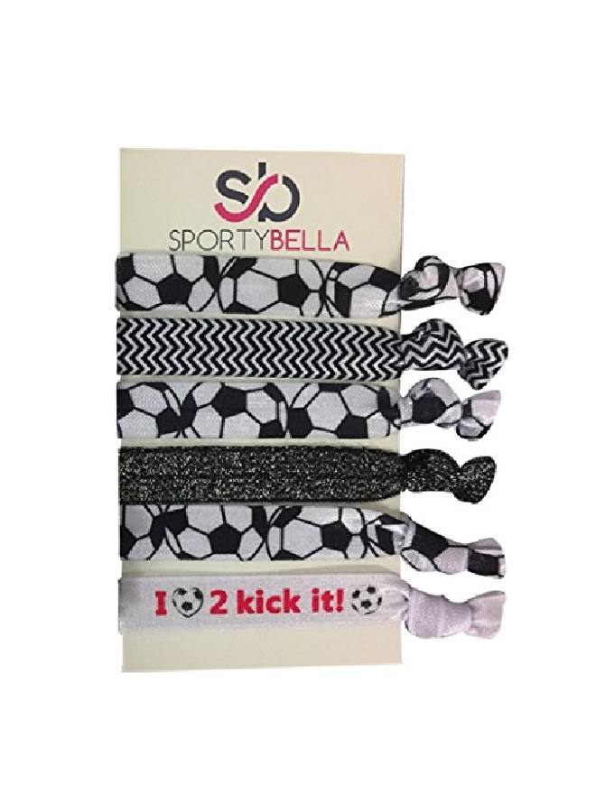 Soccer Hair Accessories Soccer Hair Ties No Crease Soccer Hair Elastics Set