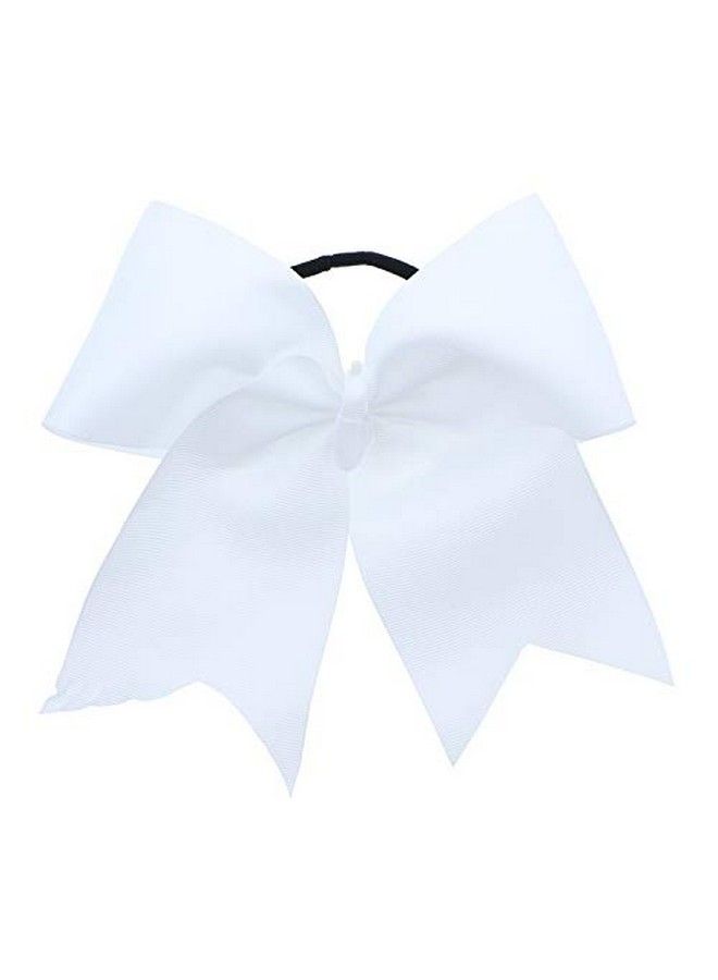 White Jumbo Bow Pony With Tails