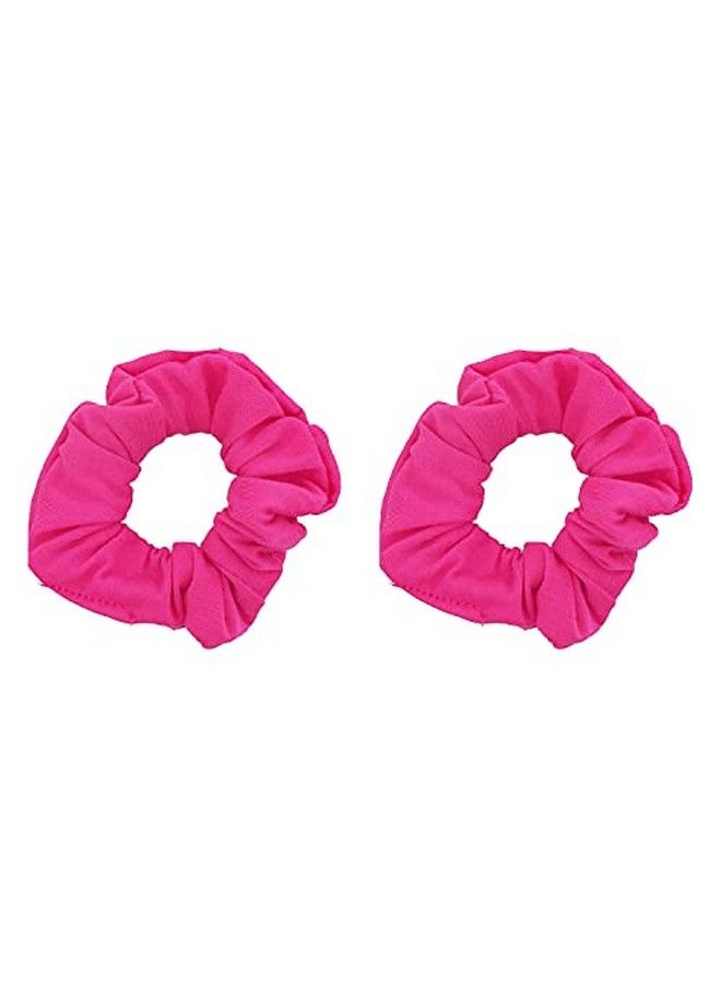 Set Of 2 Solid Scrunes (Hot Pink)