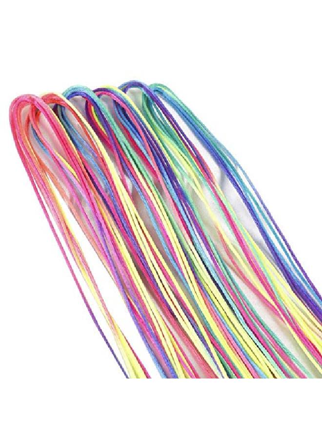 1 Set Assorted Color Hair Rope Band Fashionable Gradient Color Hair Braiding Yarn Strings For Box Braids Wire Wraps Hair Styling Accessories