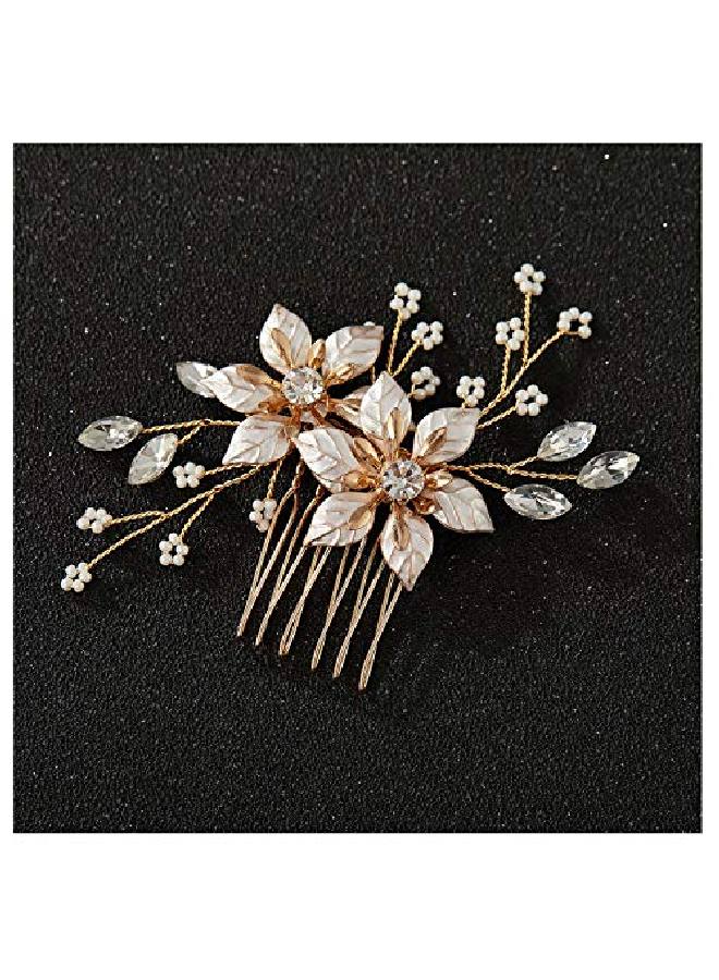 Gold Bridal Hair Combhandmade Wedding Hair Clip Wedding Hair Accessories For Women