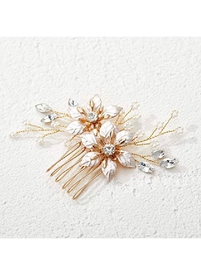 Gold Bridal Hair Combhandmade Wedding Hair Clip Wedding Hair Accessories For Women