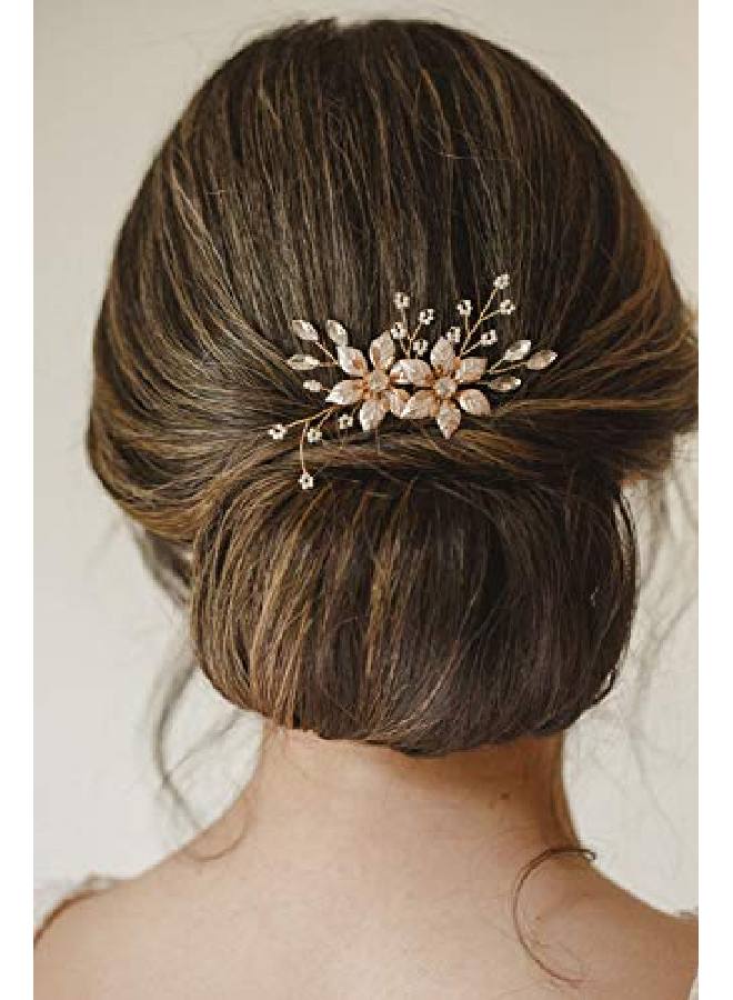 Gold Bridal Hair Combhandmade Wedding Hair Clip Wedding Hair Accessories For Women