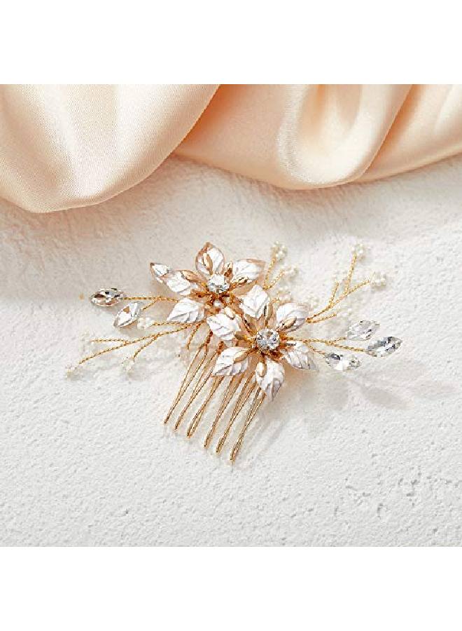 Gold Bridal Hair Combhandmade Wedding Hair Clip Wedding Hair Accessories For Women