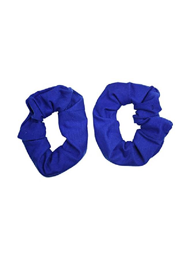 Large Solid Scrunchie Set Of 2Royal