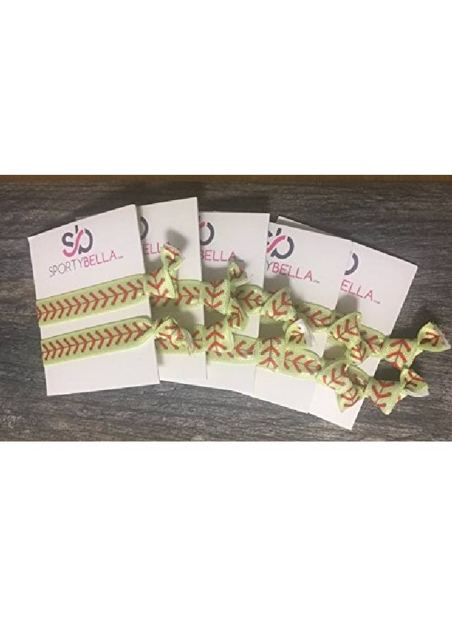 Softball Hair Accessories Girls Softball Hair Ties Softball Player And Softball Team Gifts Softball Party Favors 5Pc Set