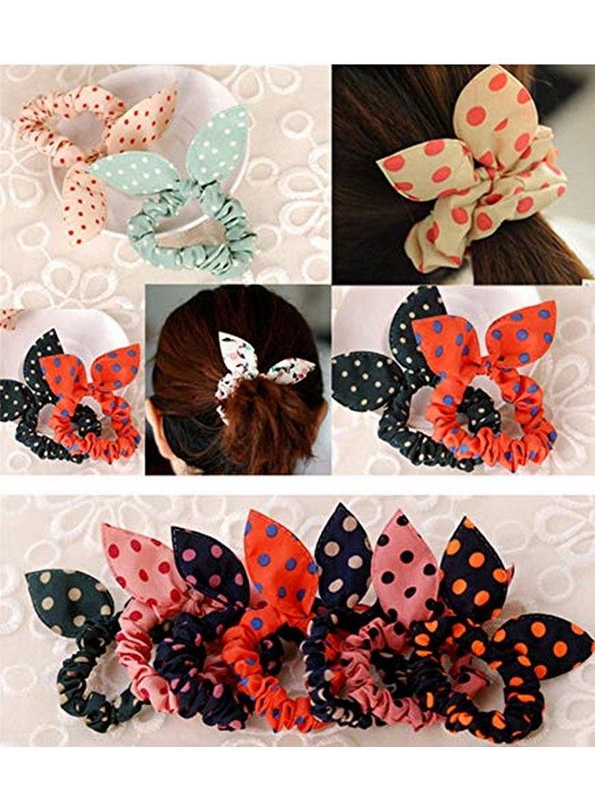 Lovef 20 Pcs Girls Rabbit Ear Hair Tie Bands Ropes Ponytail Holder (20Pcs Rabbit Ear)