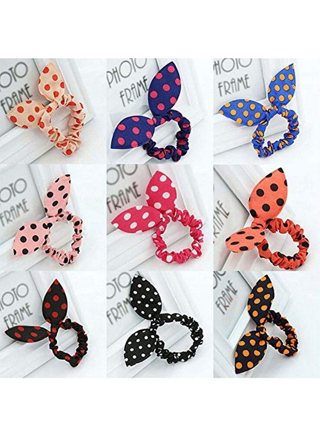 Lovef 20 Pcs Girls Rabbit Ear Hair Tie Bands Ropes Ponytail Holder (20Pcs Rabbit Ear)